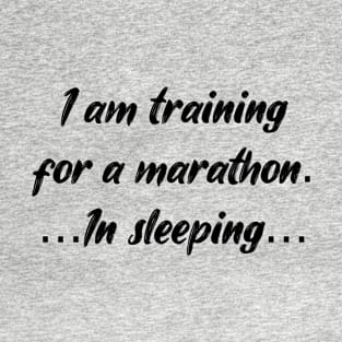 Funny Sleeping Marathon T-Shirt